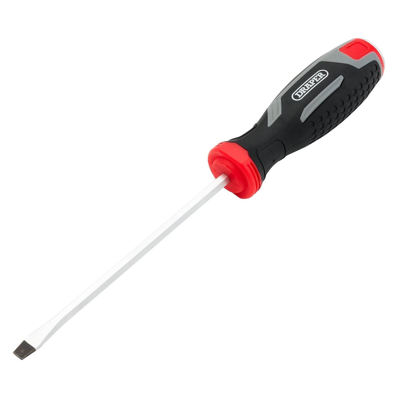 Draper Pound Thru Slotted Soft Grip Screwdriver, SL5.5 x 125mm Draper - Town Tools