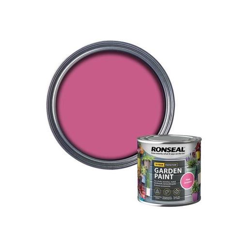 Ronseal Garden Paint Pink Jasmine 250ml Ronseal - RockBottom Nothampton