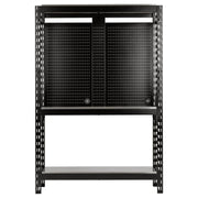 Bunker 17 Piece Modular 3 Tier Racking with Stainless Steel Shelving and Pegboards, 1500mm Draper - Town Tools