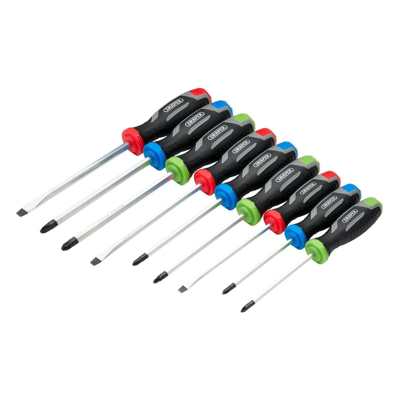 Draper Pound Thru Soft Grip Screwdriver Set (9 Piece) Draper - Town Tools