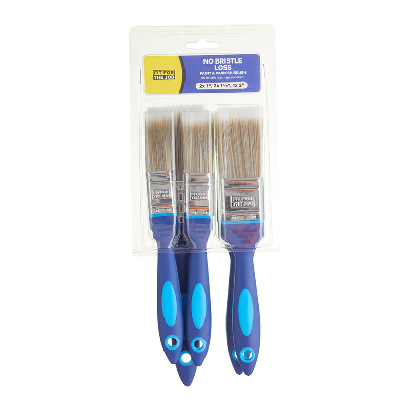 Fit For The Job No Bristle Loss 5pc Paint Brush Set