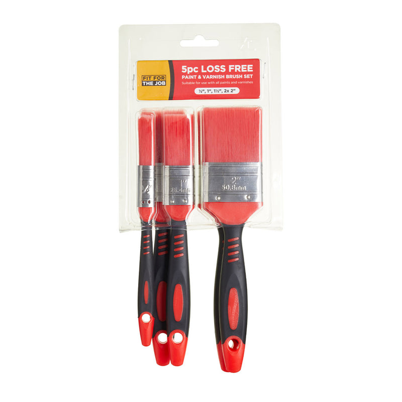 Fit For The Job 5pc Loss Free Paint Brush Set