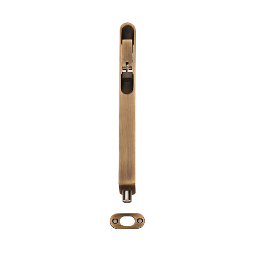 203 X 20Mm Lever Action Flush Bolt - Radius - Antique Brass 203mm