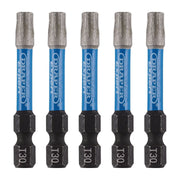 Draper Expert TX-STAR Impact Screwdriver Bits, T30 x 50mm, 1/4" Hex (Pack of 5) Draper - Town Tools 