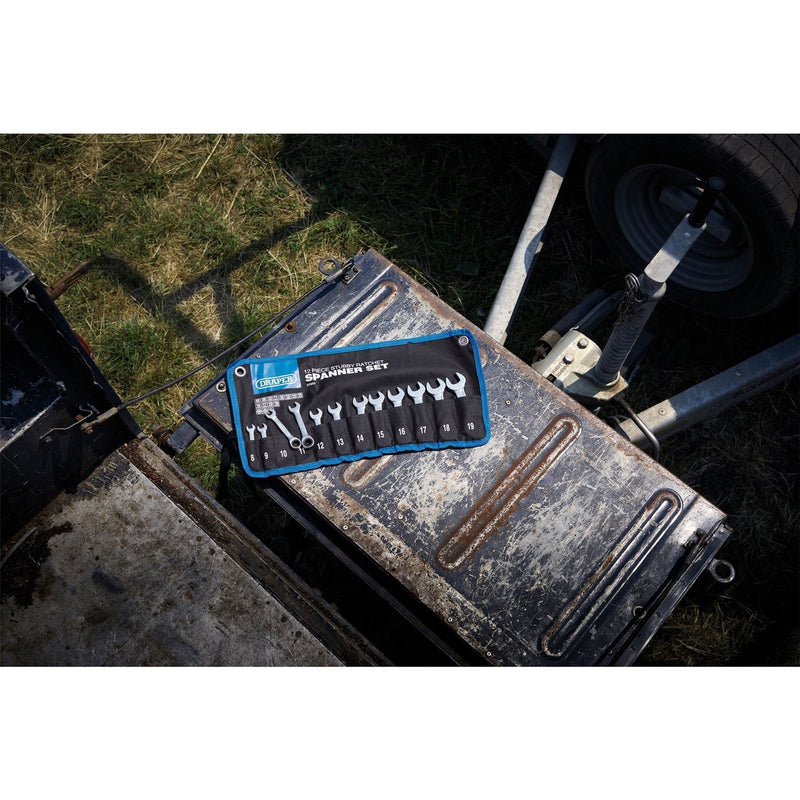 Draper HI-TORQ Metric Stubby Flexible Head Ratchet Combination Spanner Set (8 Piece) Draper - Town Tools