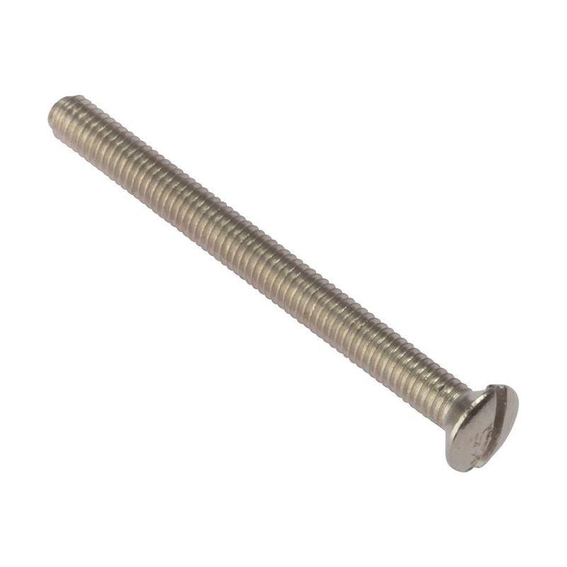 Forgefix Socket Screw Slotted Raised Head Nickel Plated 3.5 x 75mm Bag 100 ForgeFix - RockBottom Northampton