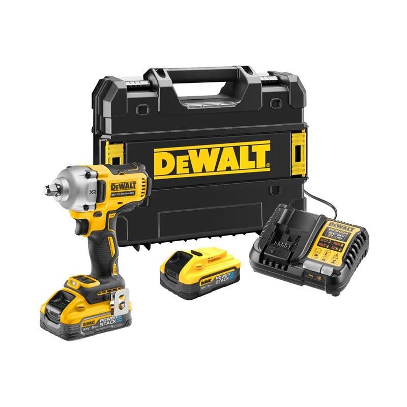 Dewalt Power Tools DCF891H2T XR BL 1/2in HR Anvil Impact Wrench 18V 2 x 5.0Ah POWERSTACK™ Li-ion DeWALT Power Tools - RockBottom Northampton