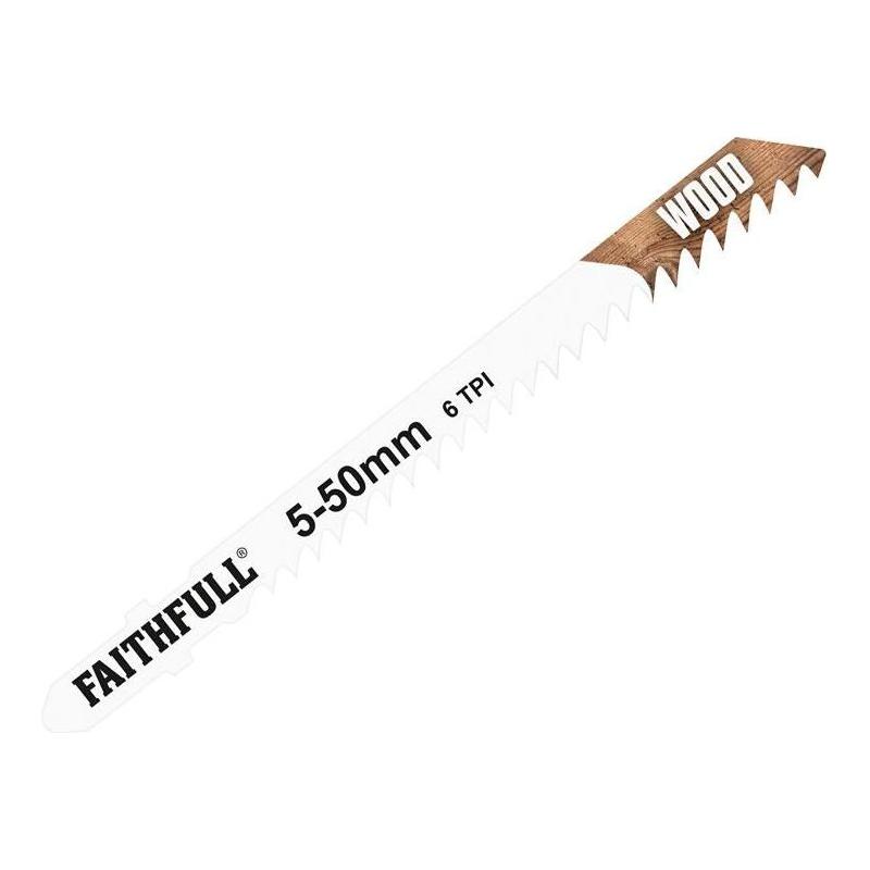Faithfull Wood Jigsaw Blades Pack of 5 T144D Faithfull - RockBottom Northampton