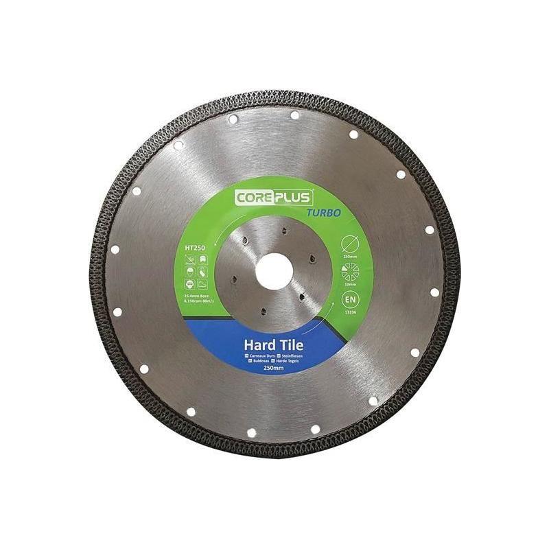 Coreplus HT250 Hard Tile Turbo Diamond Blade 250mm CorePlus - RockBottom Northampton