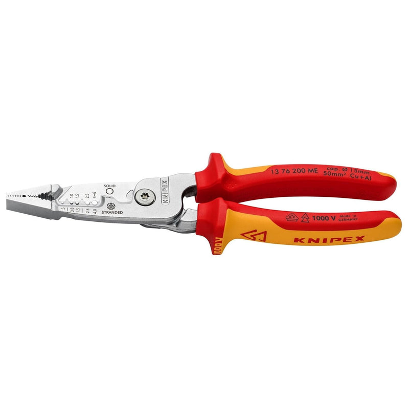 Draper Knipex 13 76 200 ME VDE Wire Stripper with Multi-Component Grips, 200mm Draper - Town Tools