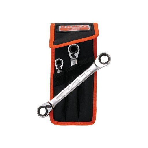 Bahco S4RM Series Reversible Ratchet Spanner Set, 3 Piece Bahco - RockBottom Northampton