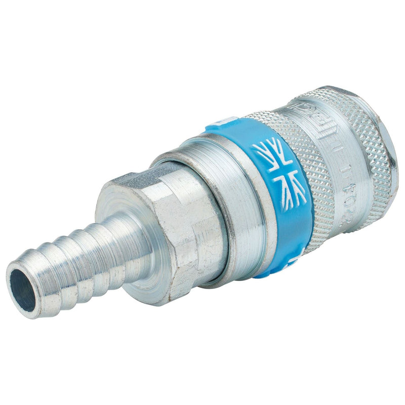 Draper 3/8" Bore Vertex Air Line Coupling with Tailpiece (Sold Loose) Draper - Town Tools