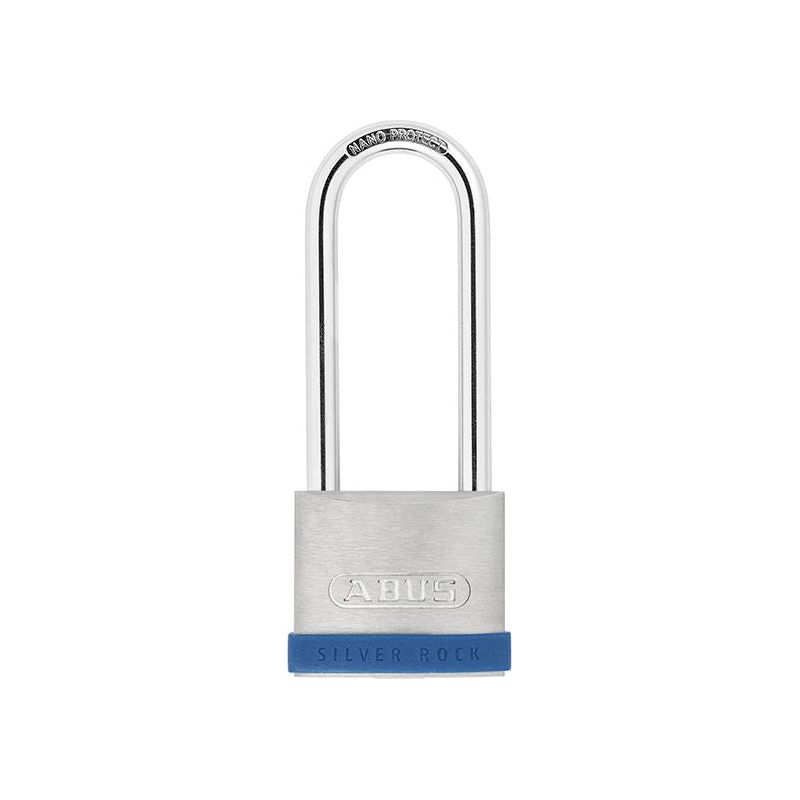 Abus Mechanical 50mm Silver Rock™ 5 Padlock Long Shackle 80mm ABUS Mechanical - RockBottom Northampton 