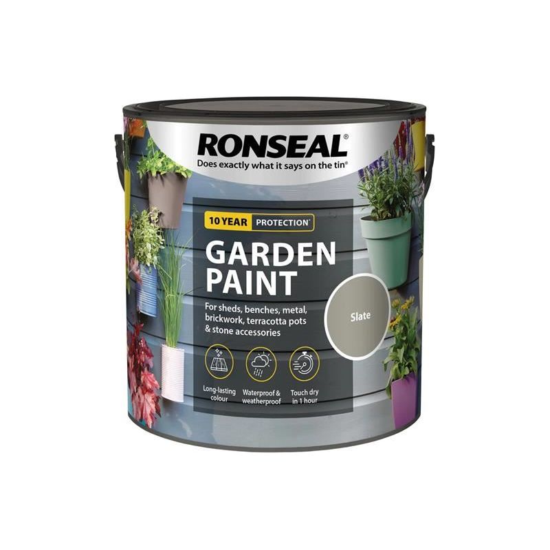 Ronseal Garden Paint Slate 2.5 litre Ronseal - RockBottom Nothampton