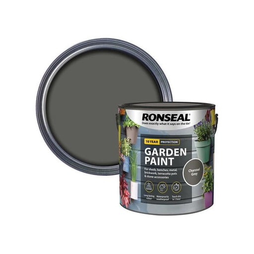 Ronseal Garden Paint Charcoal Grey 2.5 litre Ronseal - RockBottom Nothampton
