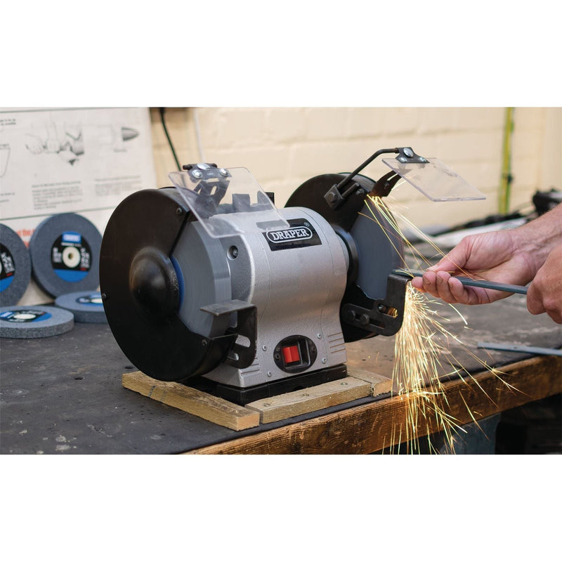 Draper Aluminium Oxide Bench Grinding Wheel, 200 x 25mm, 60 Grit 99571 Draper - Town Tools 