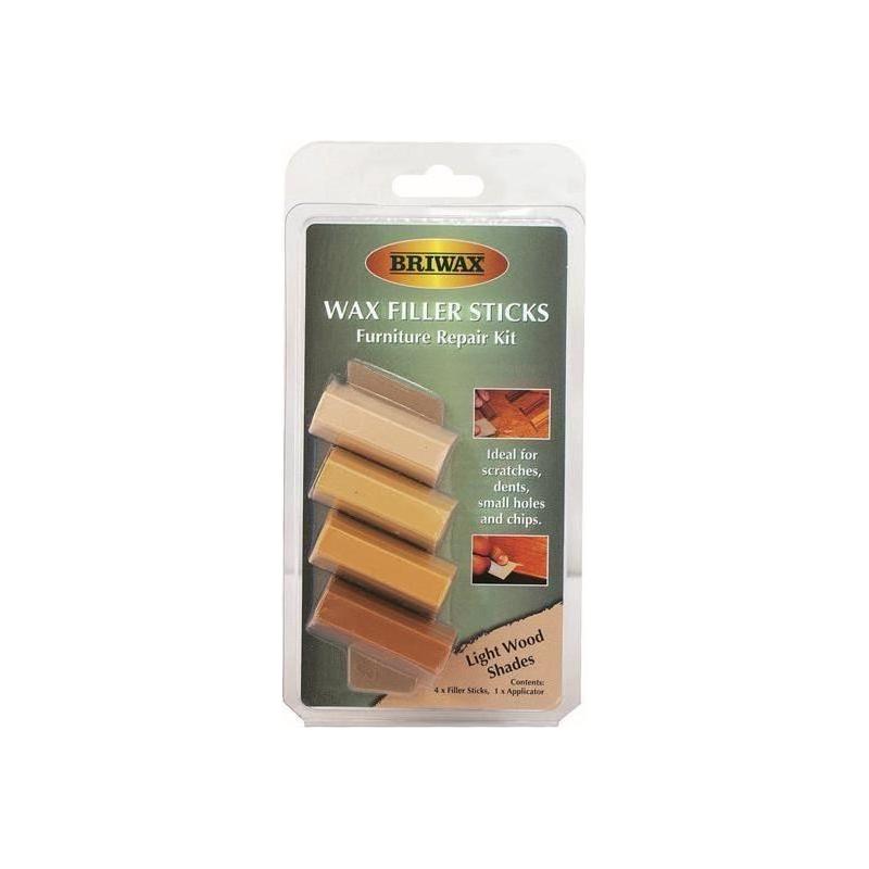 Briwax Wax Filler Sticks Light Wood Shades (Pack 4) Briwax - RockBottom Northampton