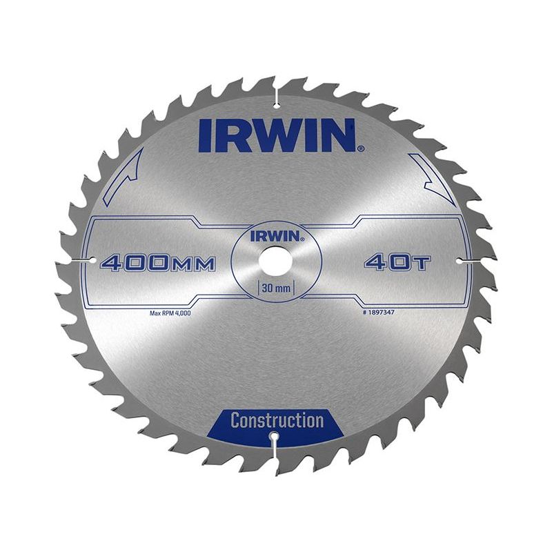 Irwin® General Purpose Table & Mitre Saw Blade 400 x 30mm x 40T ATB IRWIN® - RockBottom Northampton