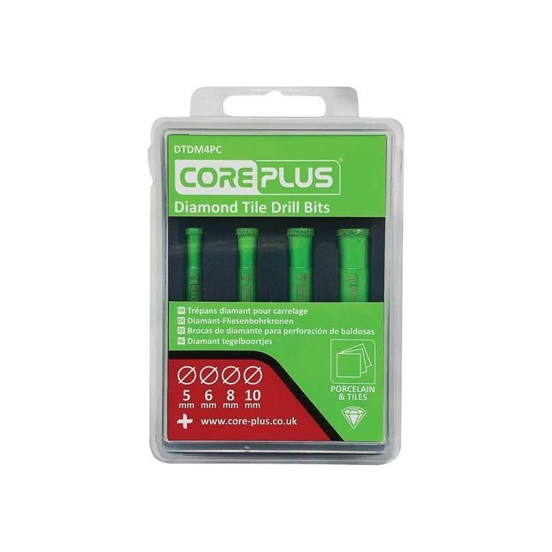 Coreplus DTDM4PC Diamond Tile Drill Bit Set, 4 Piece CorePlus - RockBottom Northampton