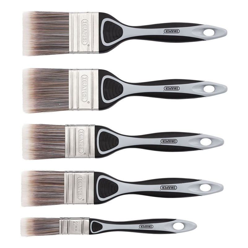 Draper Soft Grip Flat Paint Brush Set (5 Piece) Draper - Town Tools