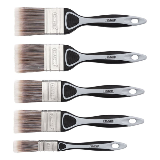 Draper Soft Grip Flat Paint Brush Set (5 Piece) Draper - Town Tools