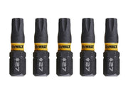DeWALT Power Tools EXTREME FlexTORQ Bits T27 x 25mm (Pack 5) DeWALT Power Tools - RockBottom Northampton