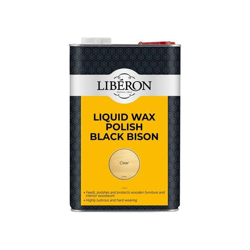Liberon Liquid Wax Polish Black Bison Clear 5 litre Liberon - RockBottom Northampton