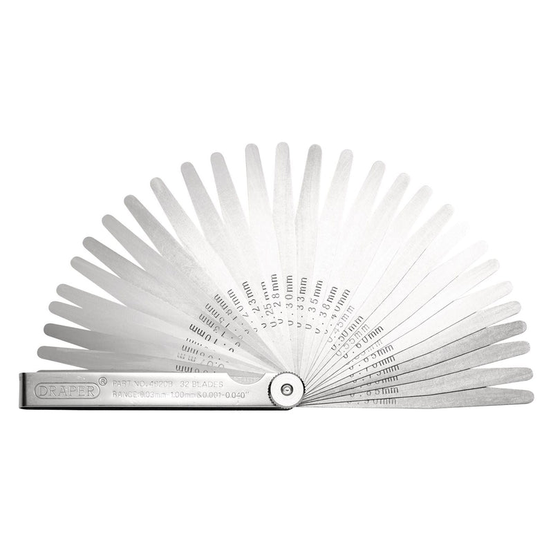 Draper 32 Blade Combination Feeler Gauge Set Draper - Town Tools