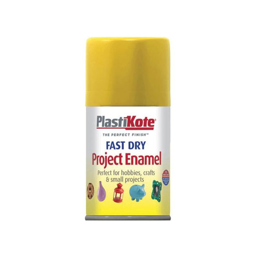 Plastikote Fast Dry Enamel Aerosol Buttercup Yellow 100ml PlastiKote - RockBottom Nothampton