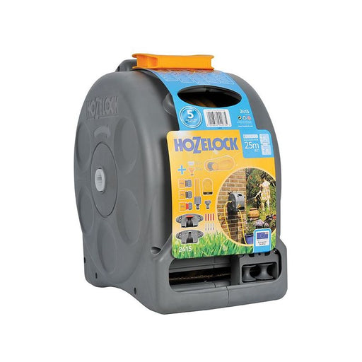Hozelock 2415 25m 2-in-1 Compact Hose Reel + 25m of Starter Hose Hozelock - RockBottom Northampton