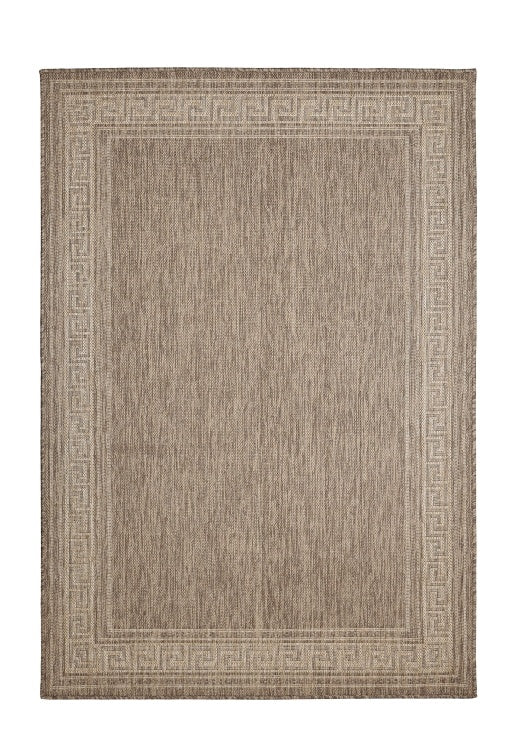 Flatweave Gel Greek Key Mat Latte 40x60cm