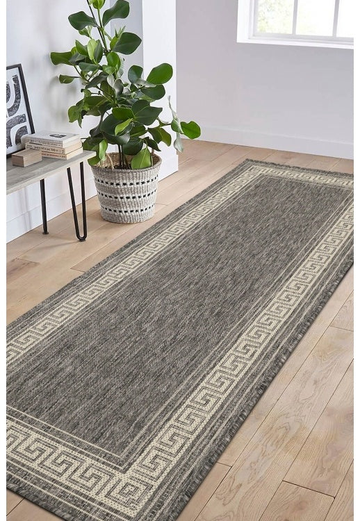 Flatweave Gel G.Key Runner Steel Grey 60x180cm