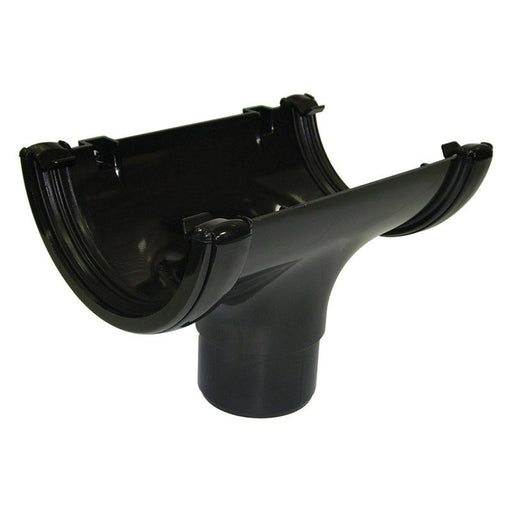 Floplast 112mm round running outlet Black RO1