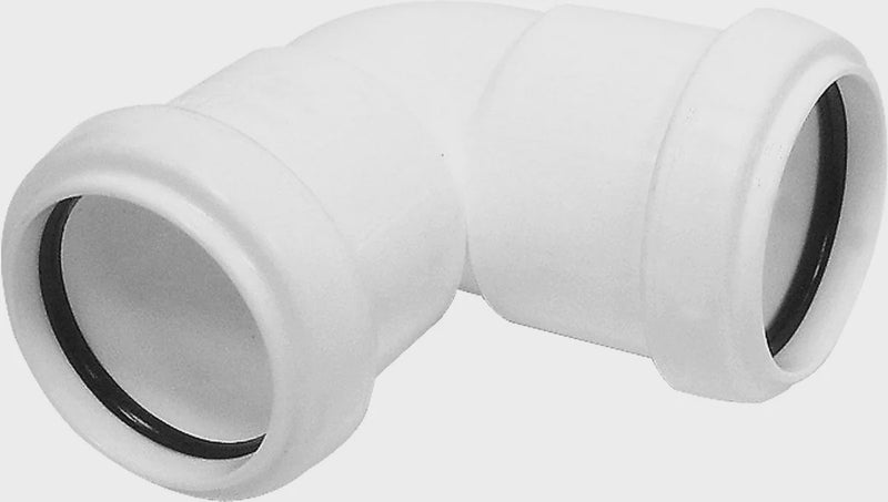 Floplast pushfit waste 90 degree knuckle 32mm white WP10