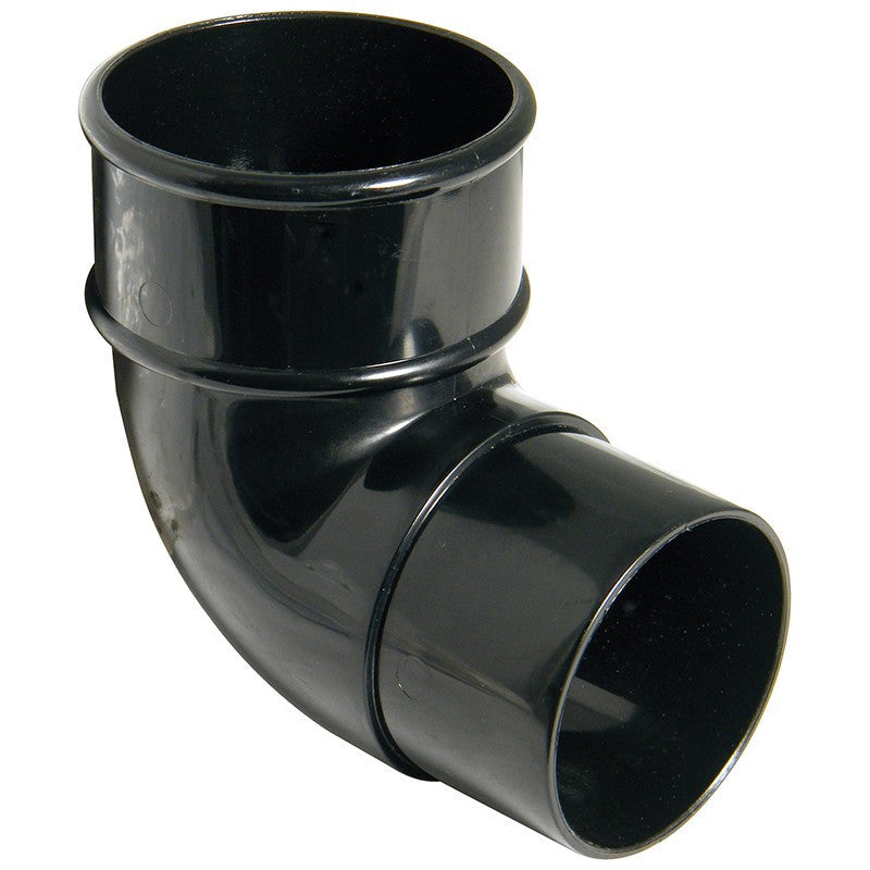 Floplast 68mm round 92.5 degree offset bend Black RB1