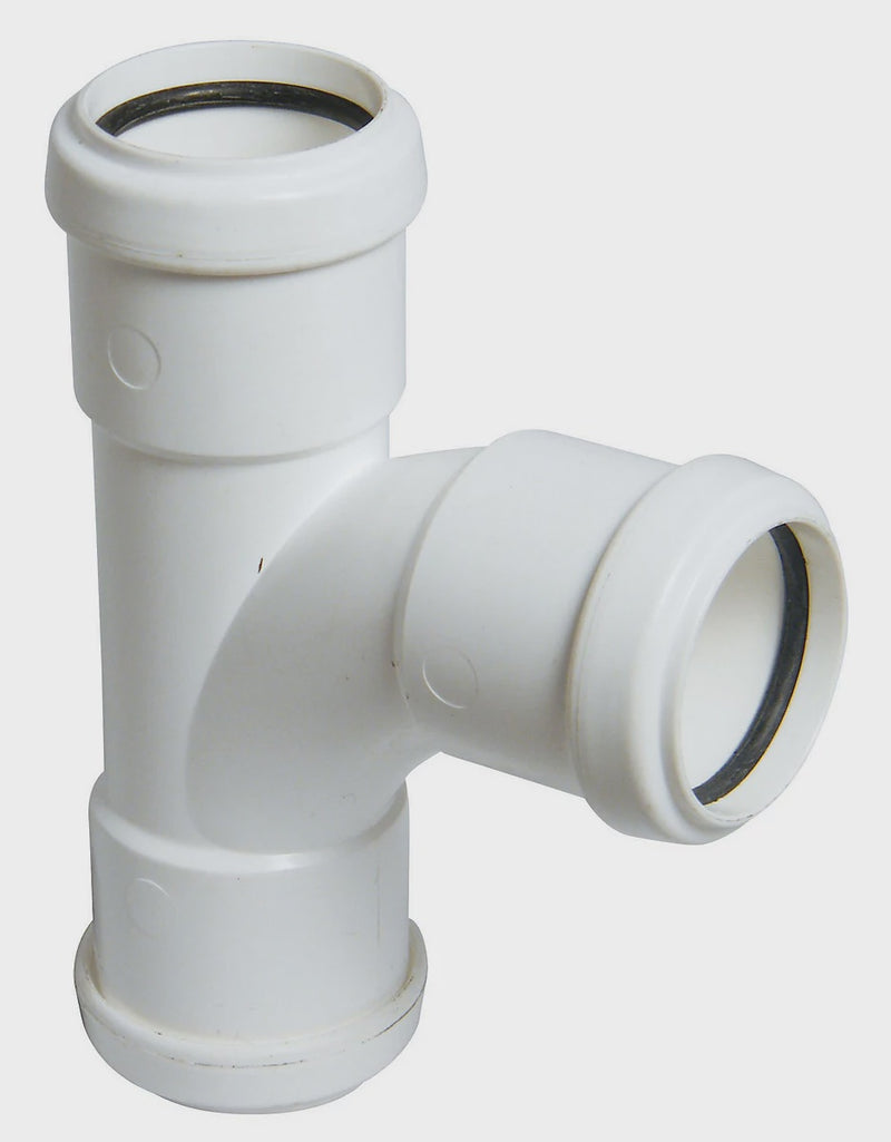 Floplast pushfit waste tee 32mm white WP22