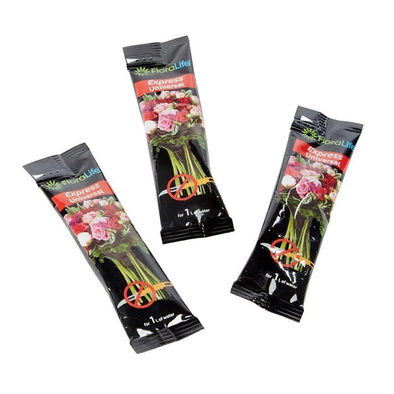 FloraLife Flower Food 5g Sachet (for 1L Water) - (10 Pack) - Universal Fresh Cut Flower Nourishment