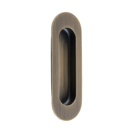 120 X 40Mm - Flush Pull - Oval - Antique Brass