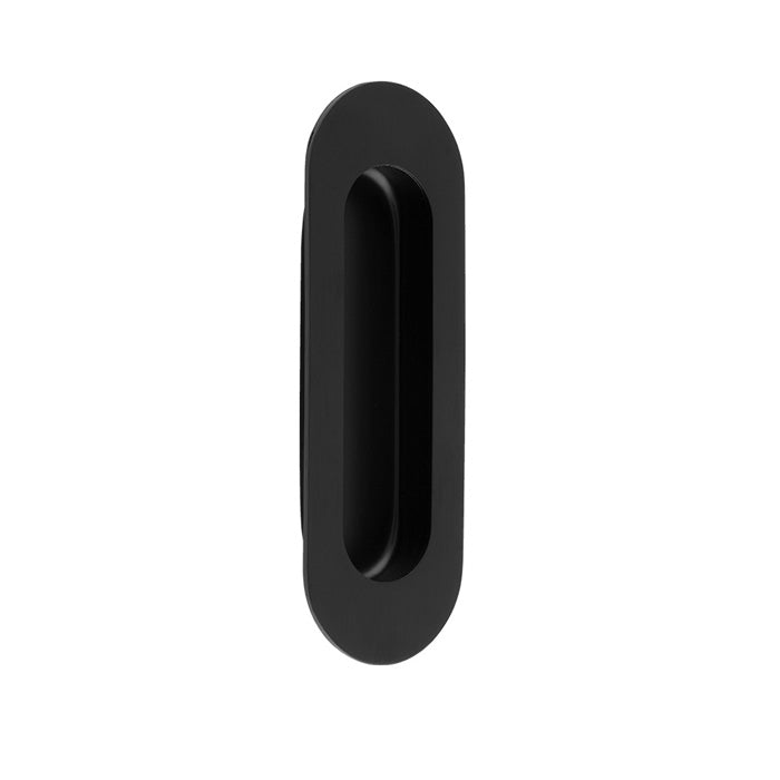 120 X 40Mm - Flush Pull - Oval - Matt Black