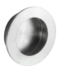 80Mm Dia. - Flush Pull - Circular - Satin Stainless Steel