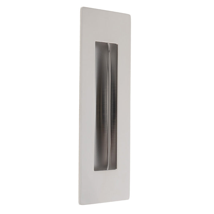 180 X 60Mm - Flush Pull - Rectangular - Bright Stainless Steel