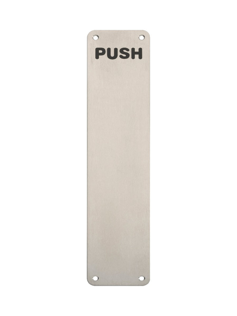 350 X 75Mm - Finger Plate - Push - Satin Stainless Steel