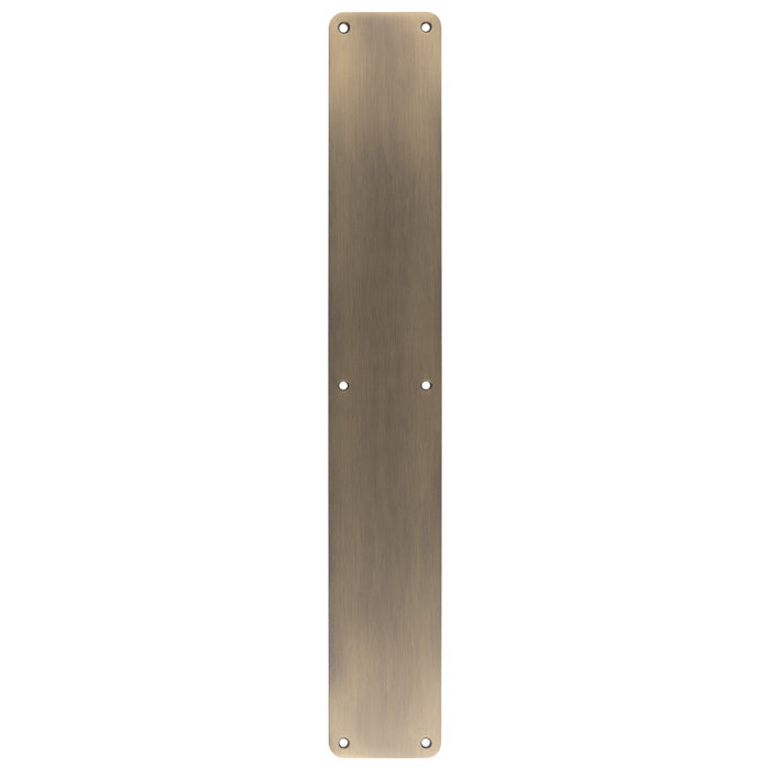 500 X 75Mm - Finger Plate - Plain - Antique Brass