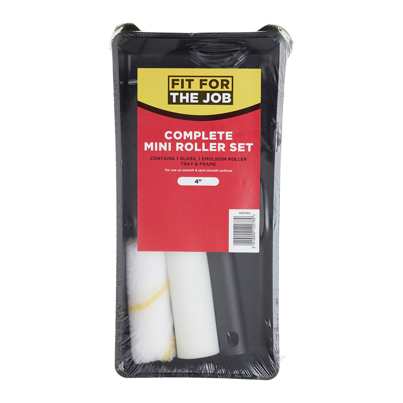 Fit For The Job 4pc Assorted 4" Mini Roller Set