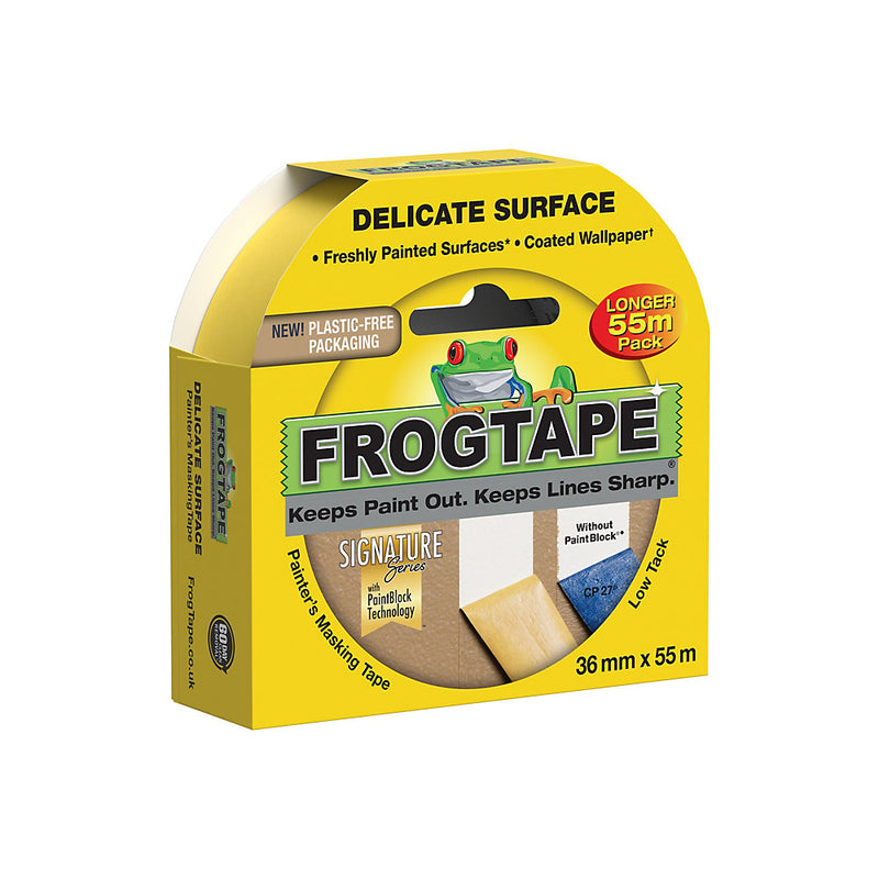 Frogtape Delicate surface Yellow Masking Tape (L)55m (W)36mm