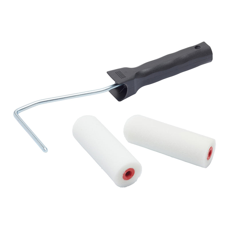 Fit For The Job 2pk 4" Foam Mini Rollers & Frame