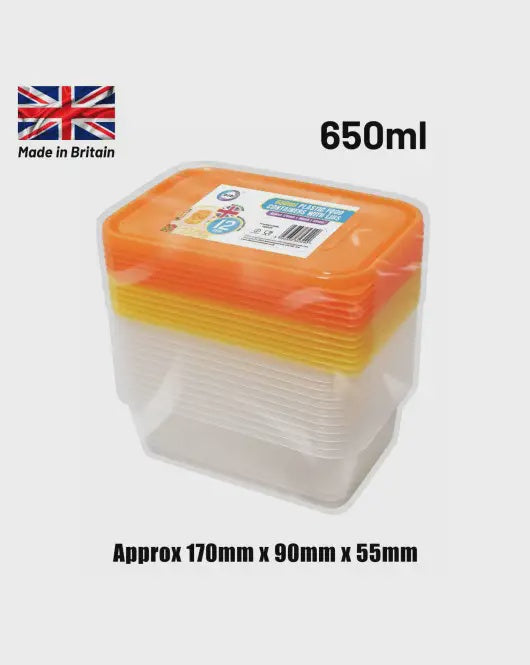 Microwave Food Containers 650Cc 12Pk