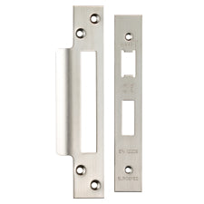 Forend Strike & Fixings - Bas/Ess/Lss - Square - Satin Stainless Steel