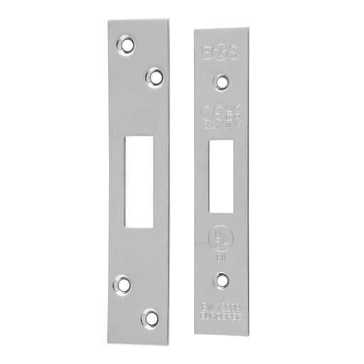 Forend Strike & Fixings - Eds/Lds - Square - Bright Stainless Steel