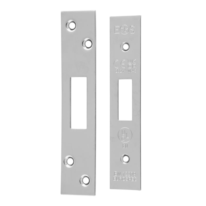 Forend Strike & Fixings - Eds/Lds - Square - Bright Stainless Steel